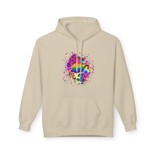 Multicolored Splash Cheetah Lips Unisex Valentines Hoodie