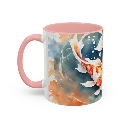 Koi Carp 01 Accent Coffee Mug (11oz)