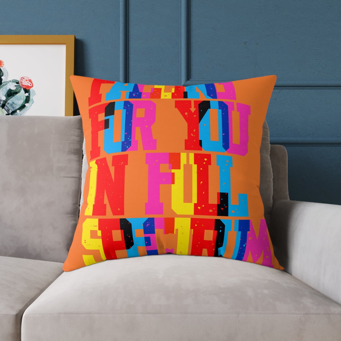 Falling For You In Full Spectrum  Poly Pillow