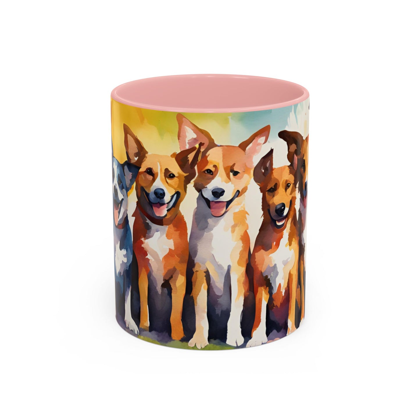 Multicoloured Doggies 11 Accent Mug 11oz