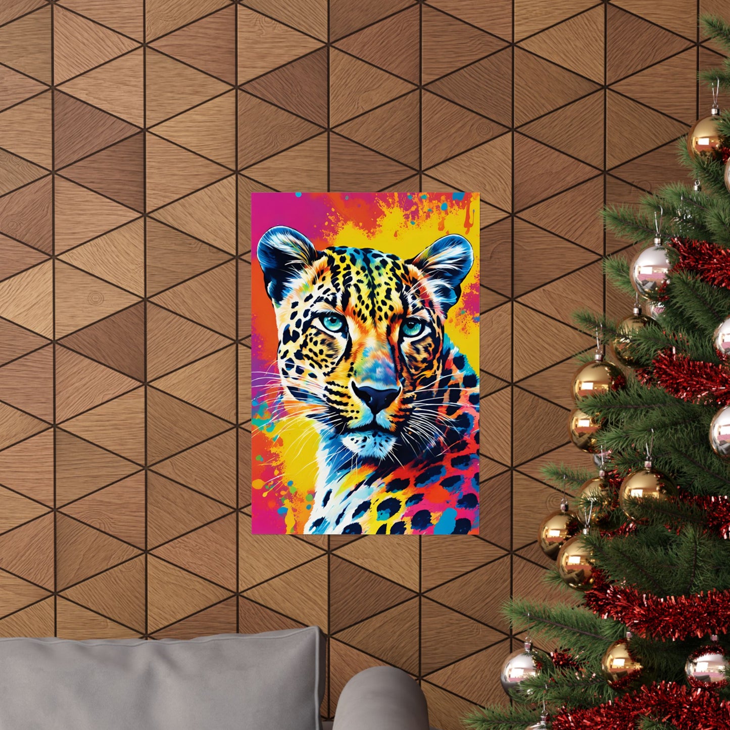 Multicolored Cheetah 1 Matte Vertical Poster