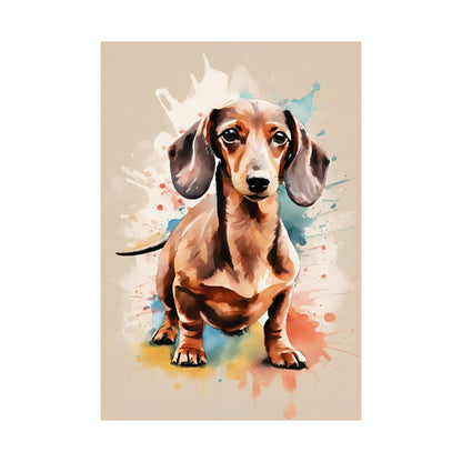 Dogs Dachshund 03 Matte Vertical Poster