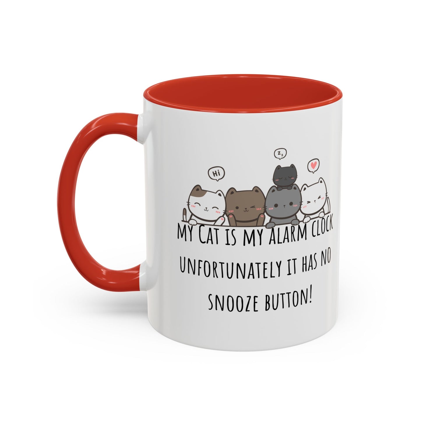 Cat Alarm Accent Coffee Mug (11oz)