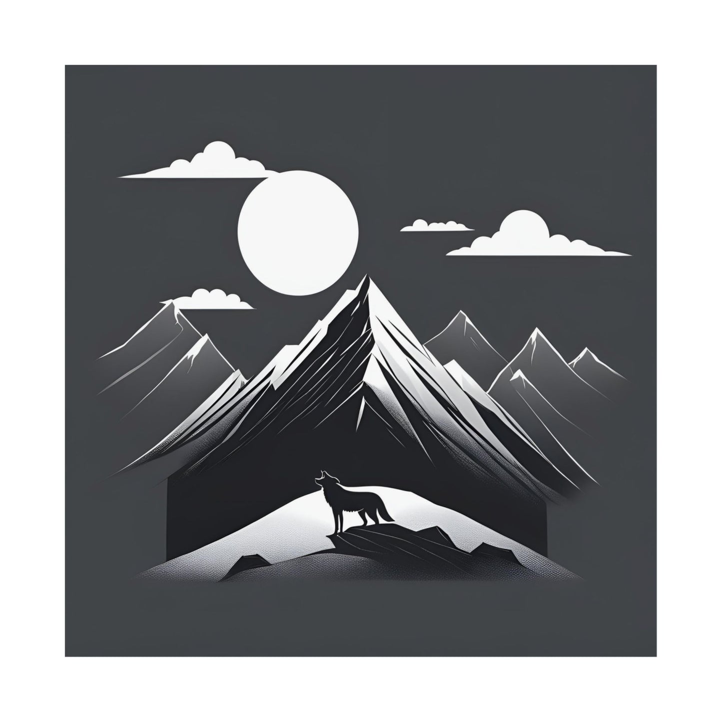 Lone Collection Wolf 3 Matte Square Posters