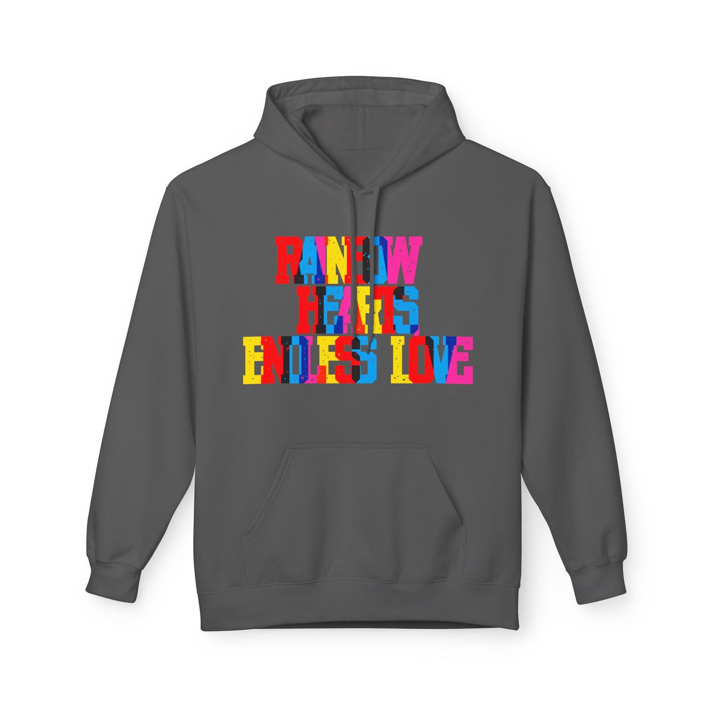 Rainbow Hearts Endless Love Unisex Valentines Hoodie