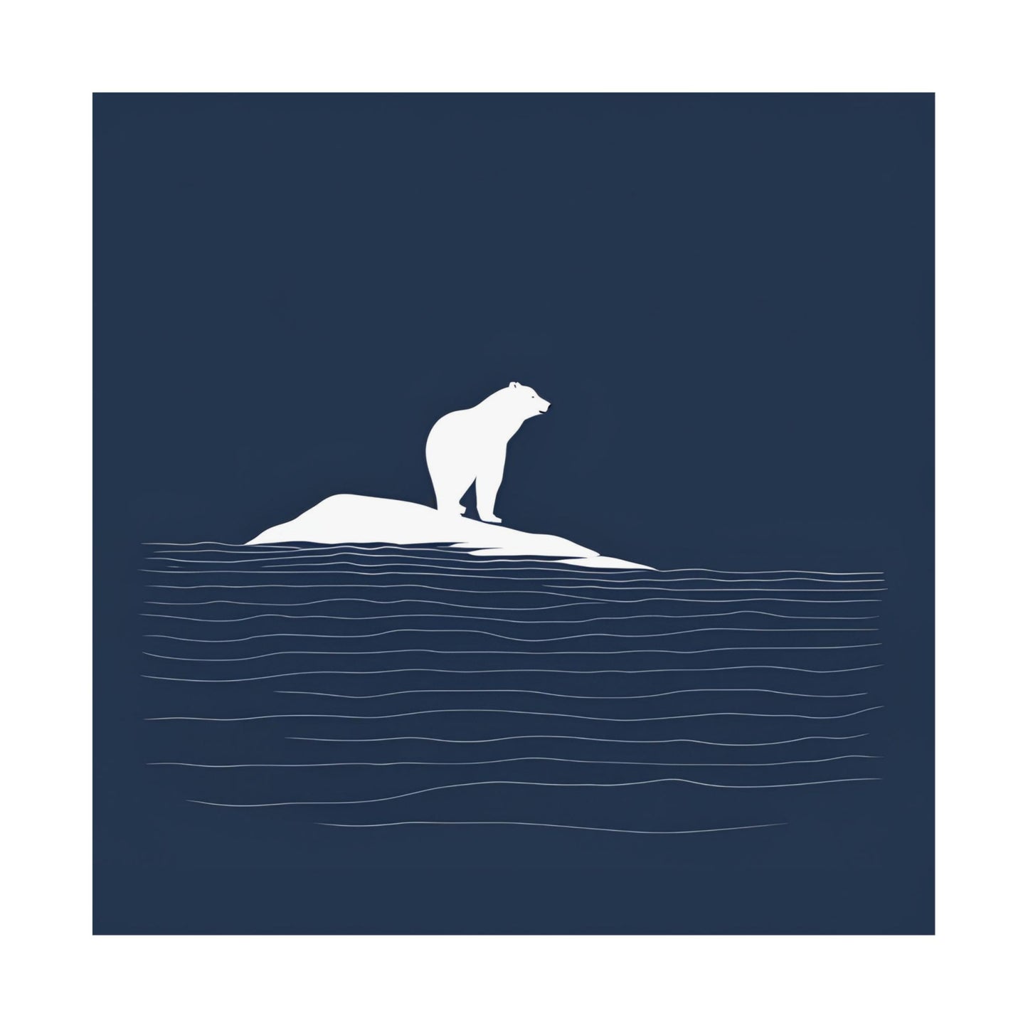 Lone Collection Polar Bear 10 Matte Square Posters