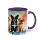 Multicoloured Doggies 2 Accent Mug 11oz