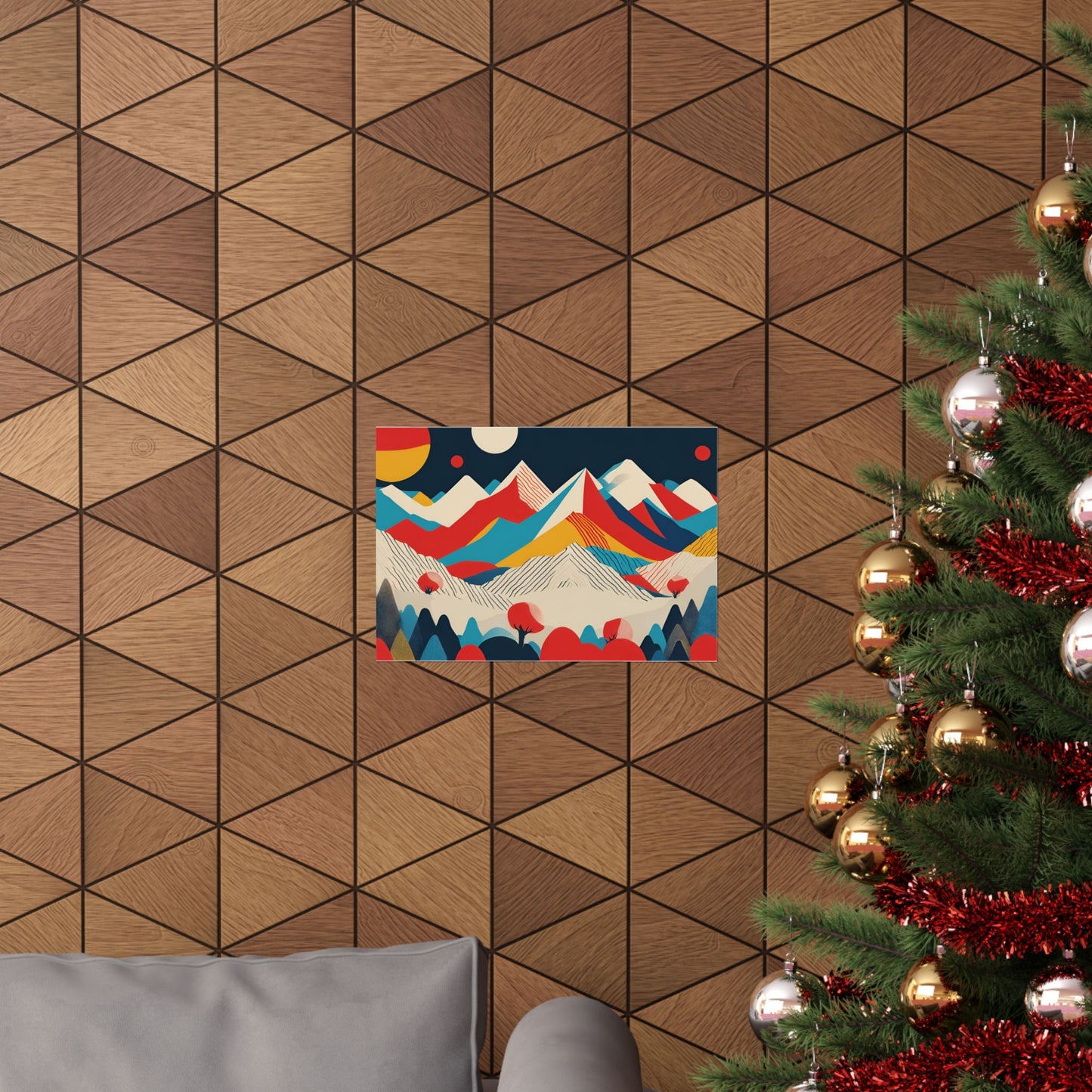 Retro Alpine 4 Matte Horizontal Posters