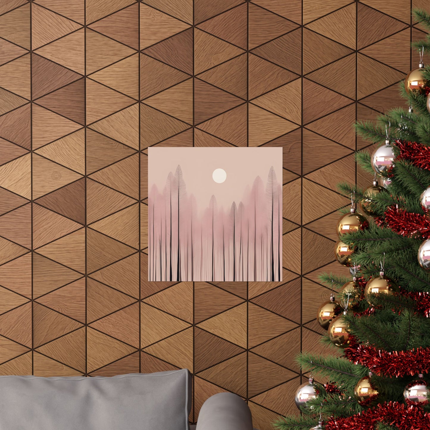 Lonely Forest Pink 15 Matte Square Posters