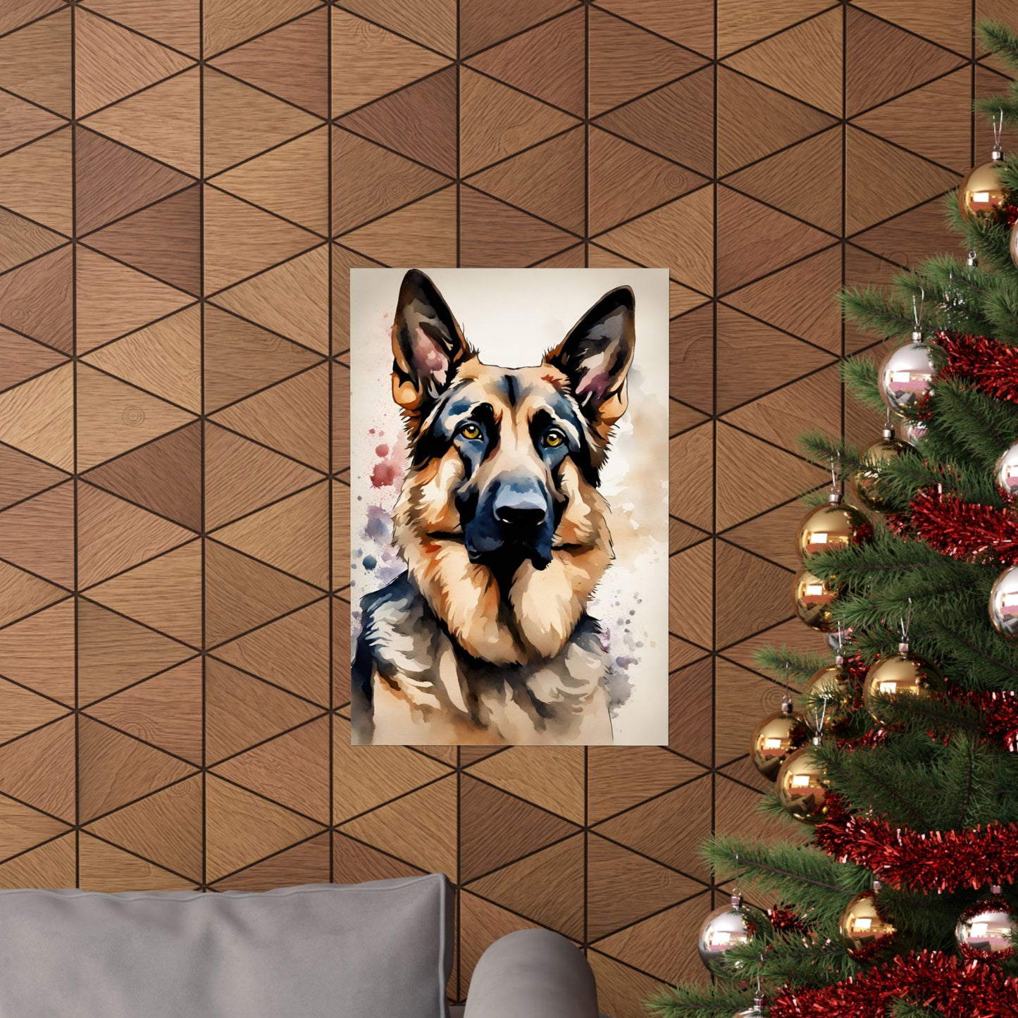 Dogs German Shepherd 03 Matte Vertical Poster