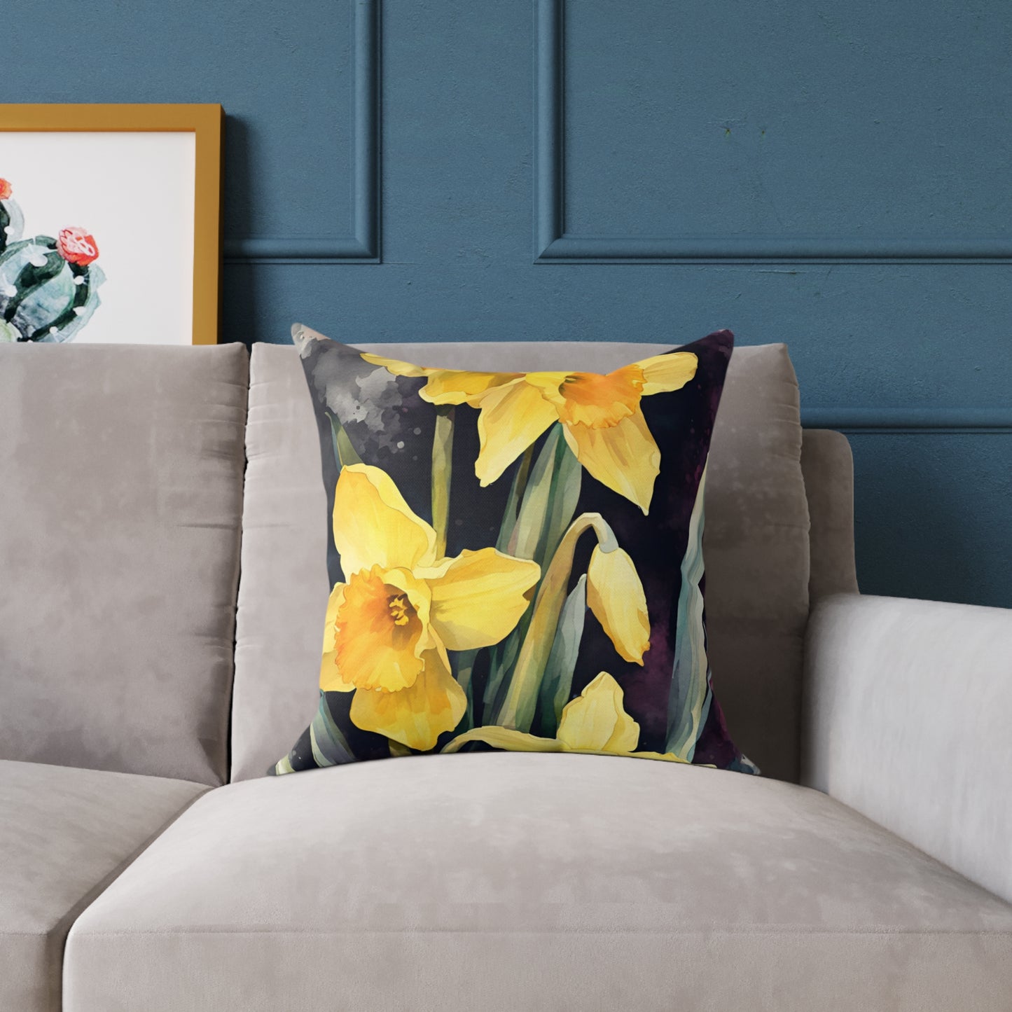 Daffodils 01 Poly Pillow - Natures Beauty Design