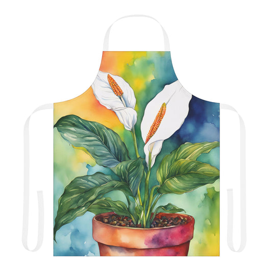 Multicolored Pot Plant 5 Adult Apron (AOP)