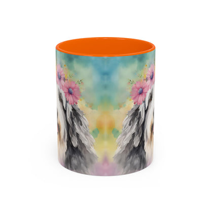 Bearded Collie 03 Accent Coffee Mug - Dog Lover Gift
