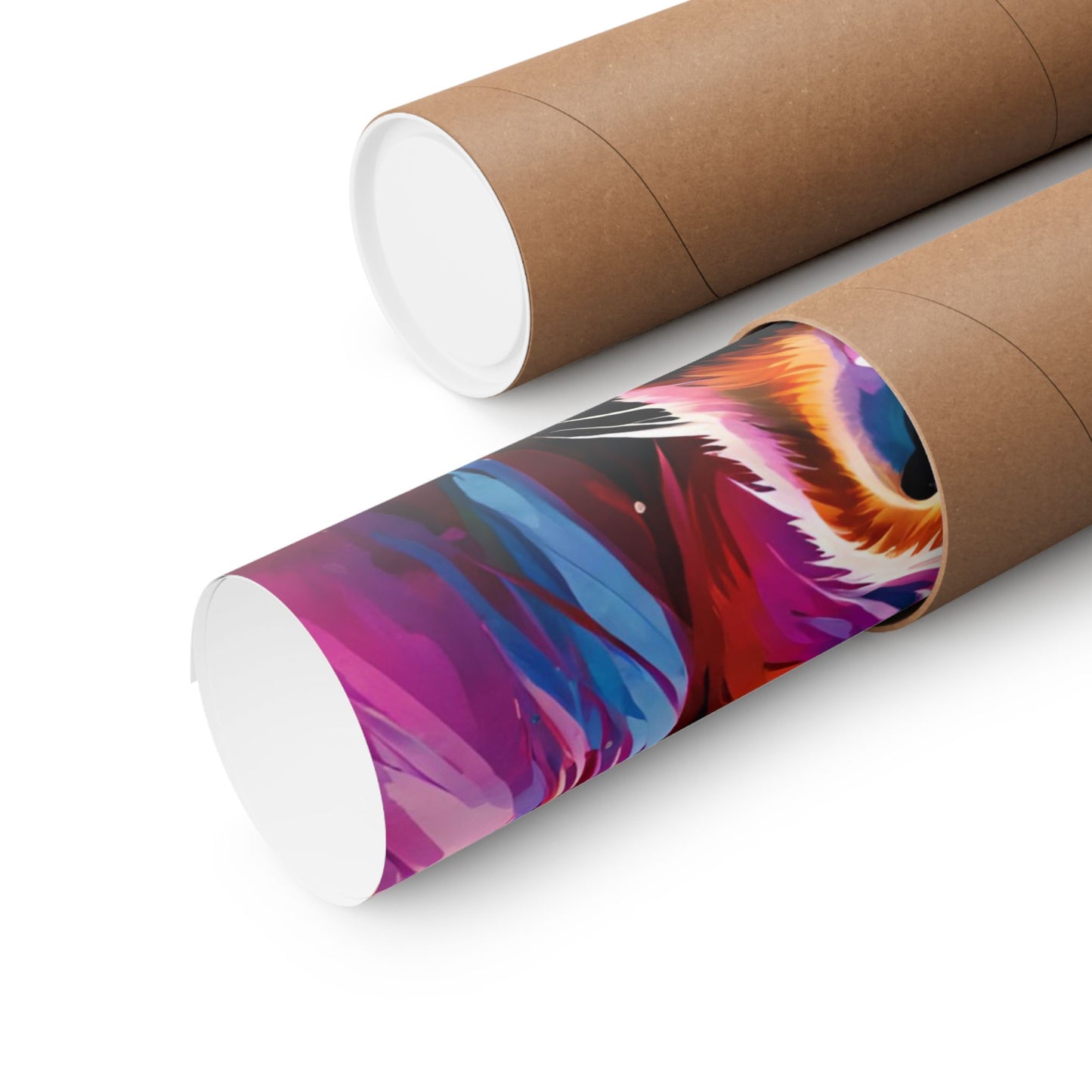 Multicolored Highland Cow 03 Matte Vertical Poster