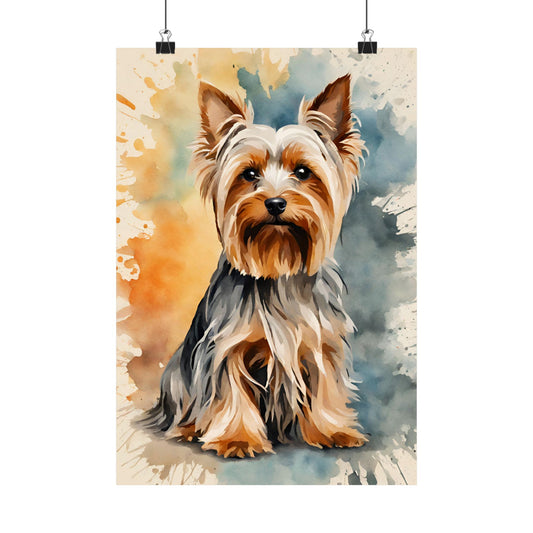 Dogs Yorkshire Terrier 01 Matte Vertical Poster
