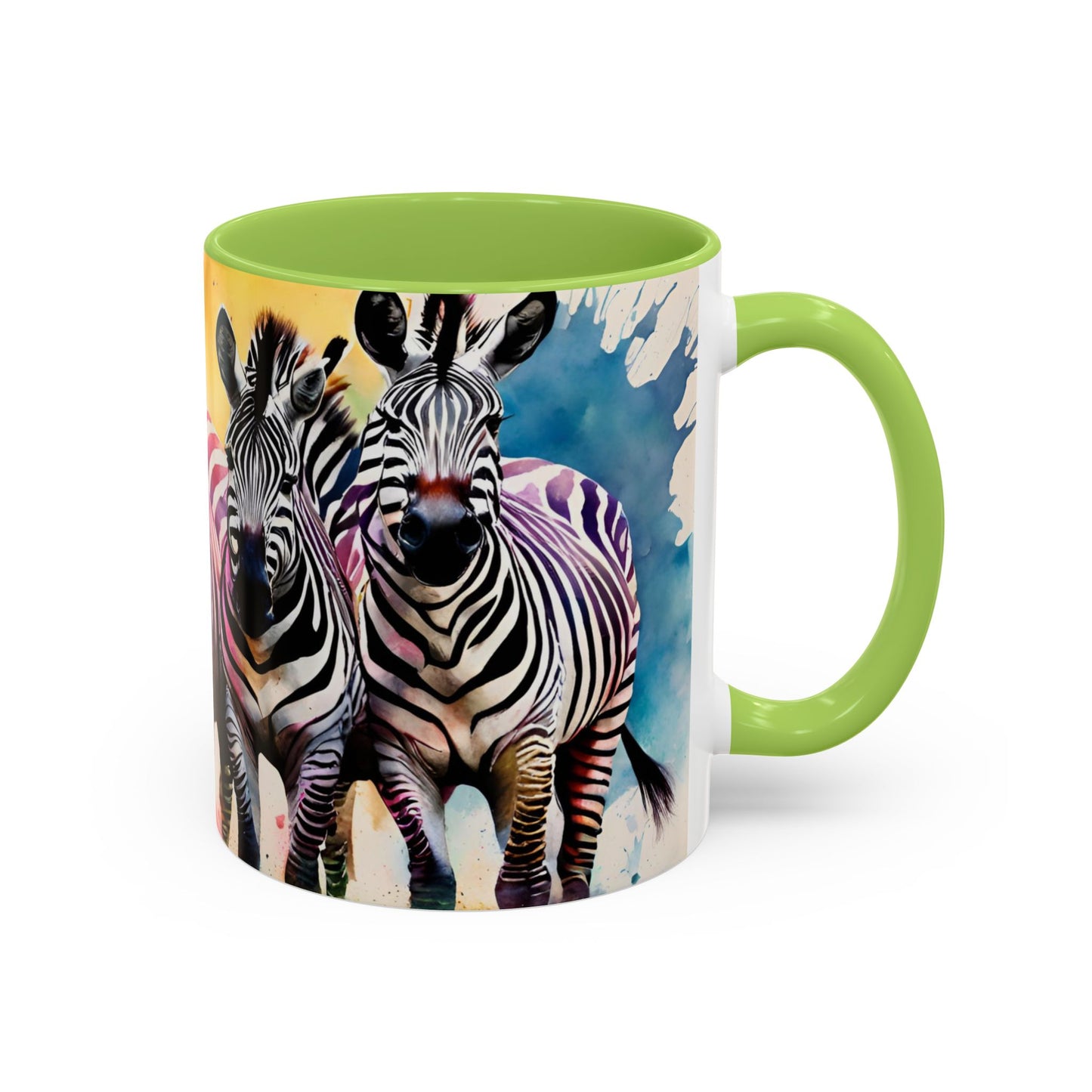 Multicoloured Zebra 2 Accent Mug 11oz