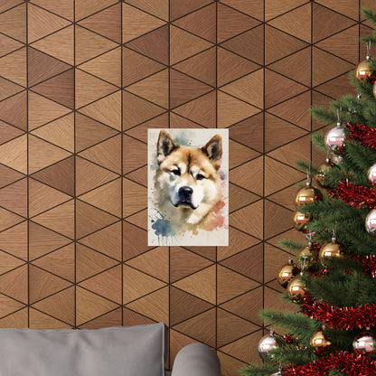 Dogs Japanese Akita 03 Matte Vertical Poster