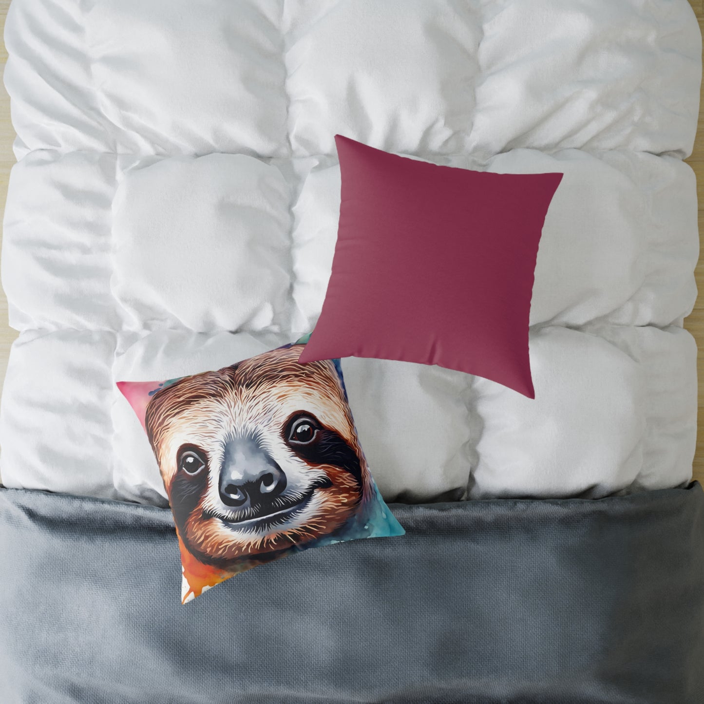 Sloth 03 Poly Pillow - Natures Beauty Design