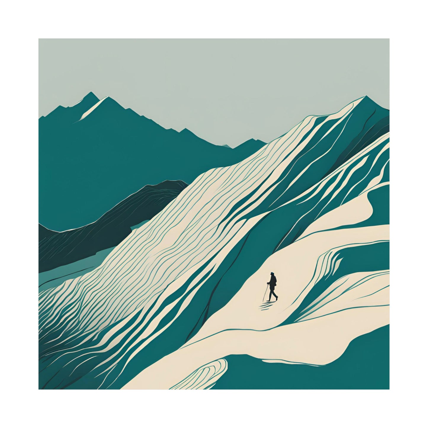 Lone Collection Walker 3 Matte Square Posters