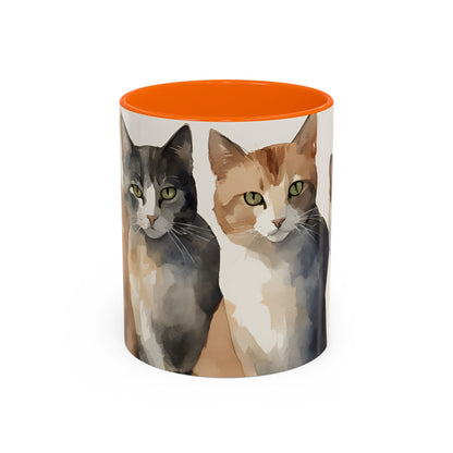 Kitties in a Row 2 Accent Mug 11oz
