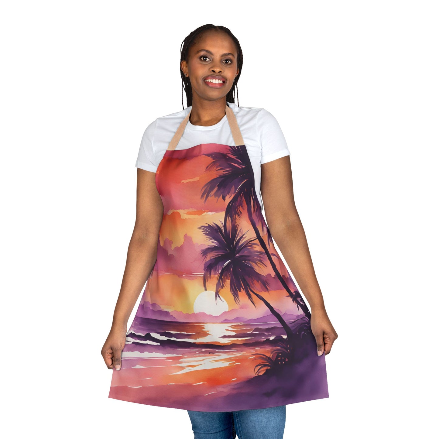 Tropical Sunset 03 Apron 5-Color Straps