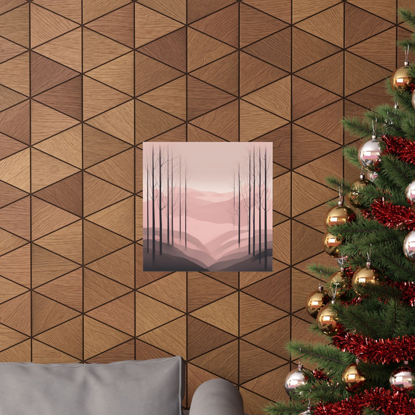 Lonely Forest Pink 23 Matte Square Posters