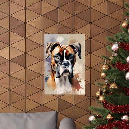 Dogs Boxer 04 Matte Vertical Poster
