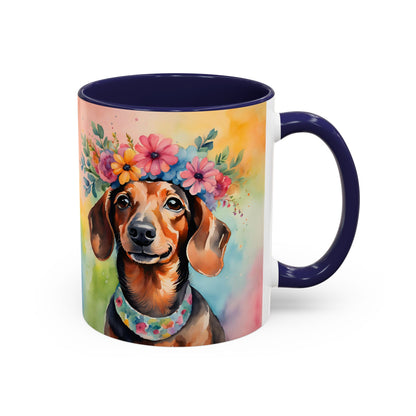 Dachshund 04 Accent Coffee Mug - Dog Lover Gift