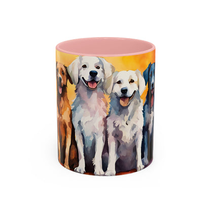 Multicoloured Doggies 7 Accent Mug 11oz