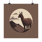 Lone Collection Llama 6 Matte Square Posters