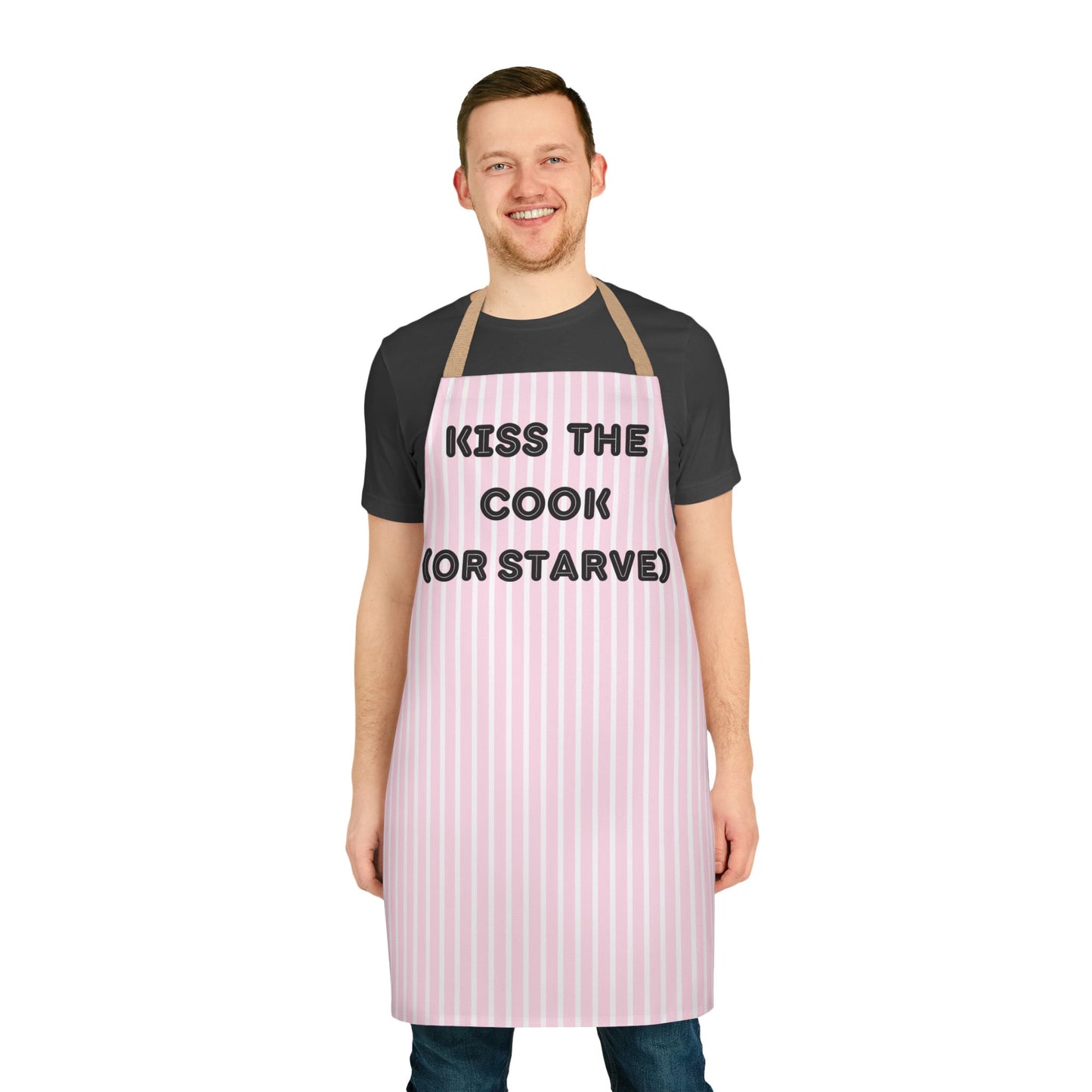 Kiss The Cook (Or Starve) Apron, Cooking Pun