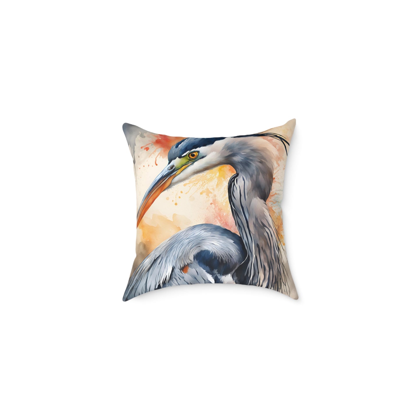 Heron 03 Poly Pillow - Natures Beauty Design