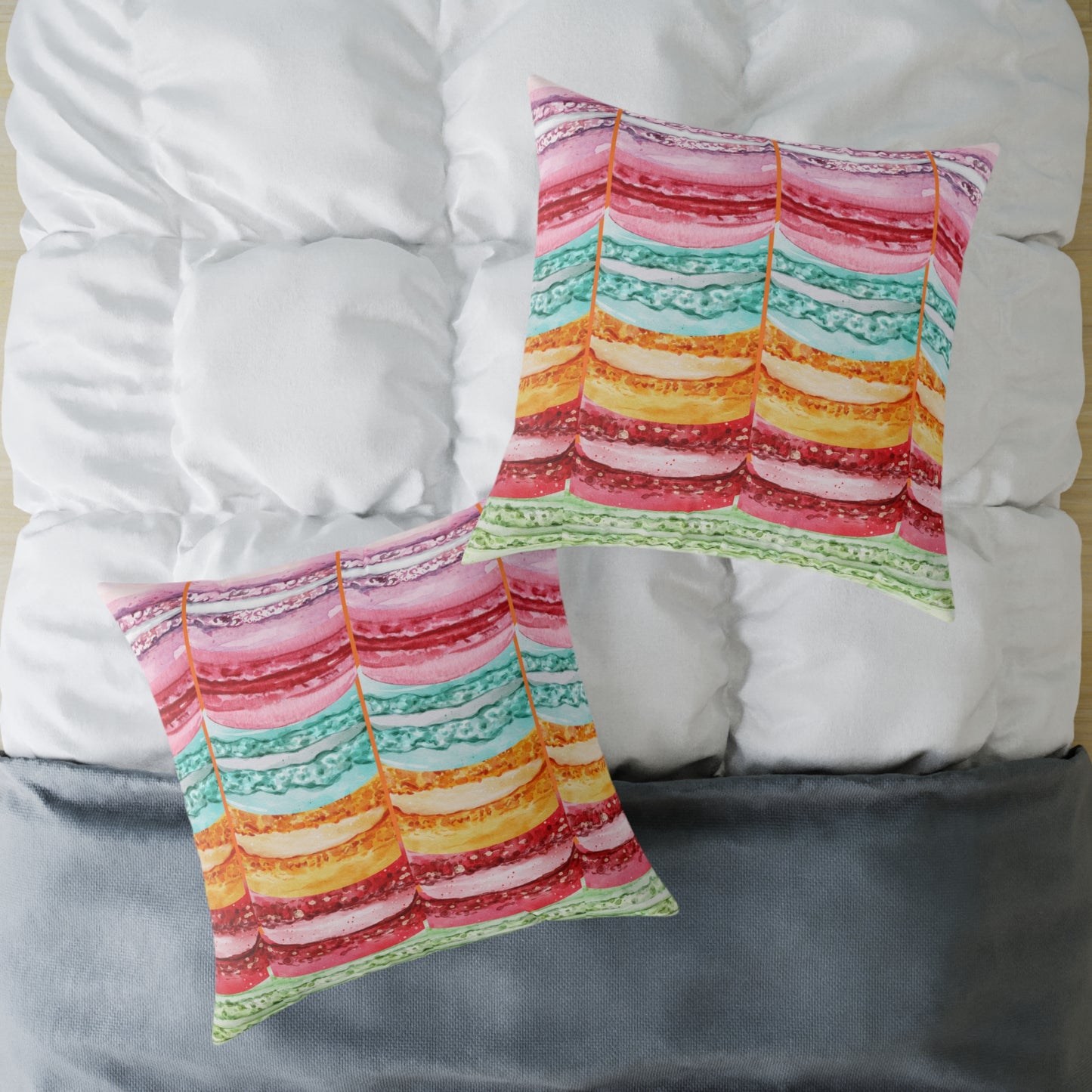 Valentine Macaroons Poly Pillow