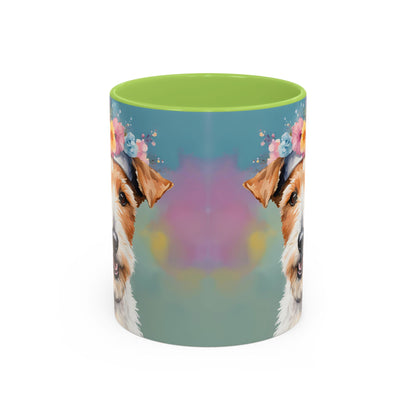 Fox Terrier 02 Accent Coffee Mug - Dog Lover Gift