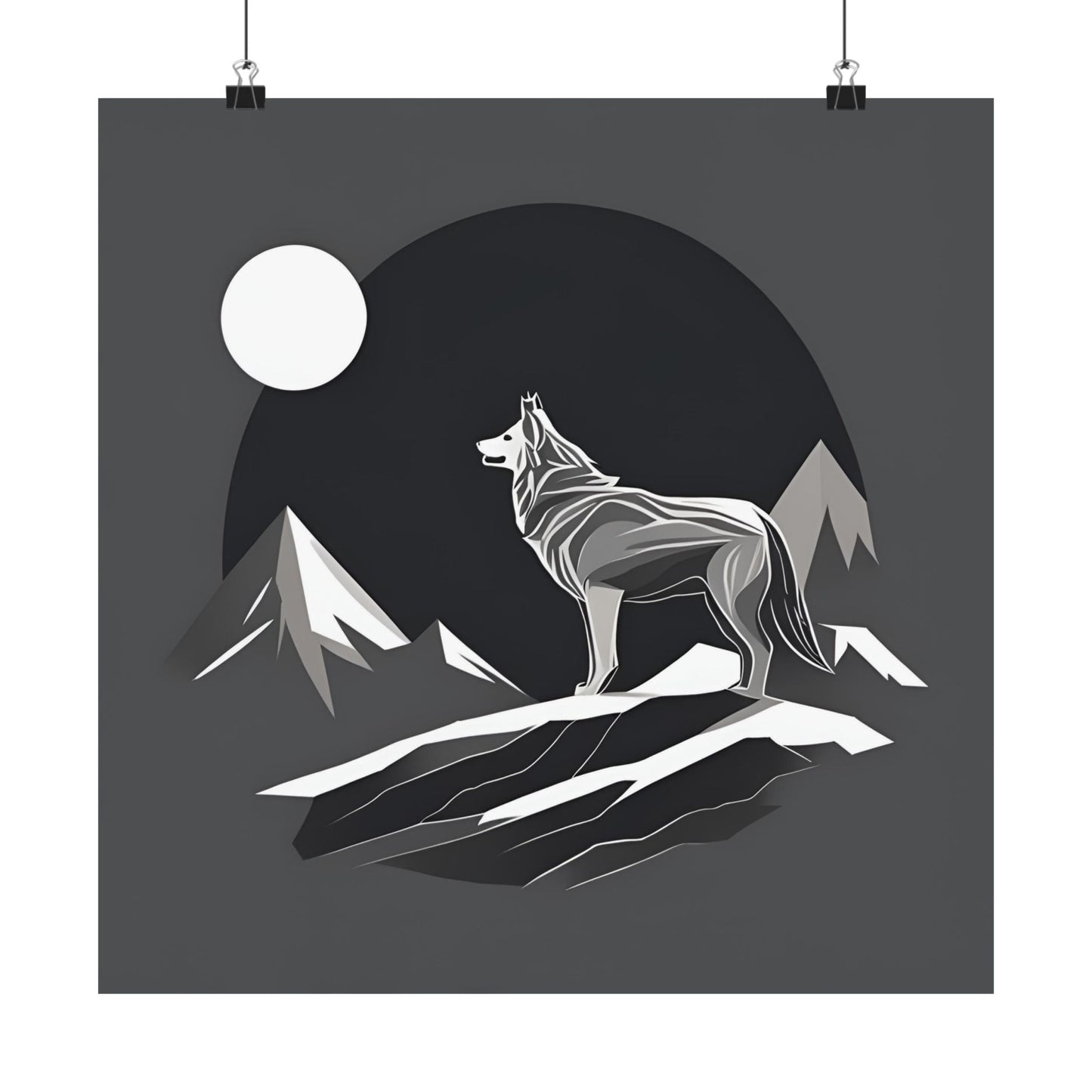 Lone Collection Wolf 11 Matte Square Posters