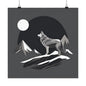Lone Collection Wolf 11 Matte Square Posters