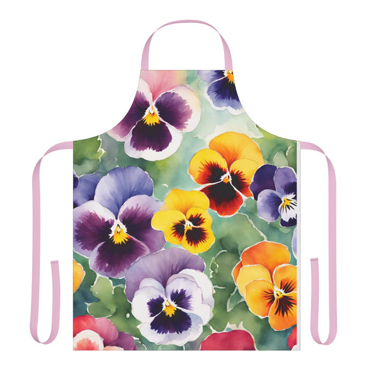 Pansies 02 Apron 5-Color Straps