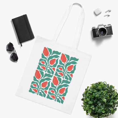 Abstract flowers 11 Cotton Tote