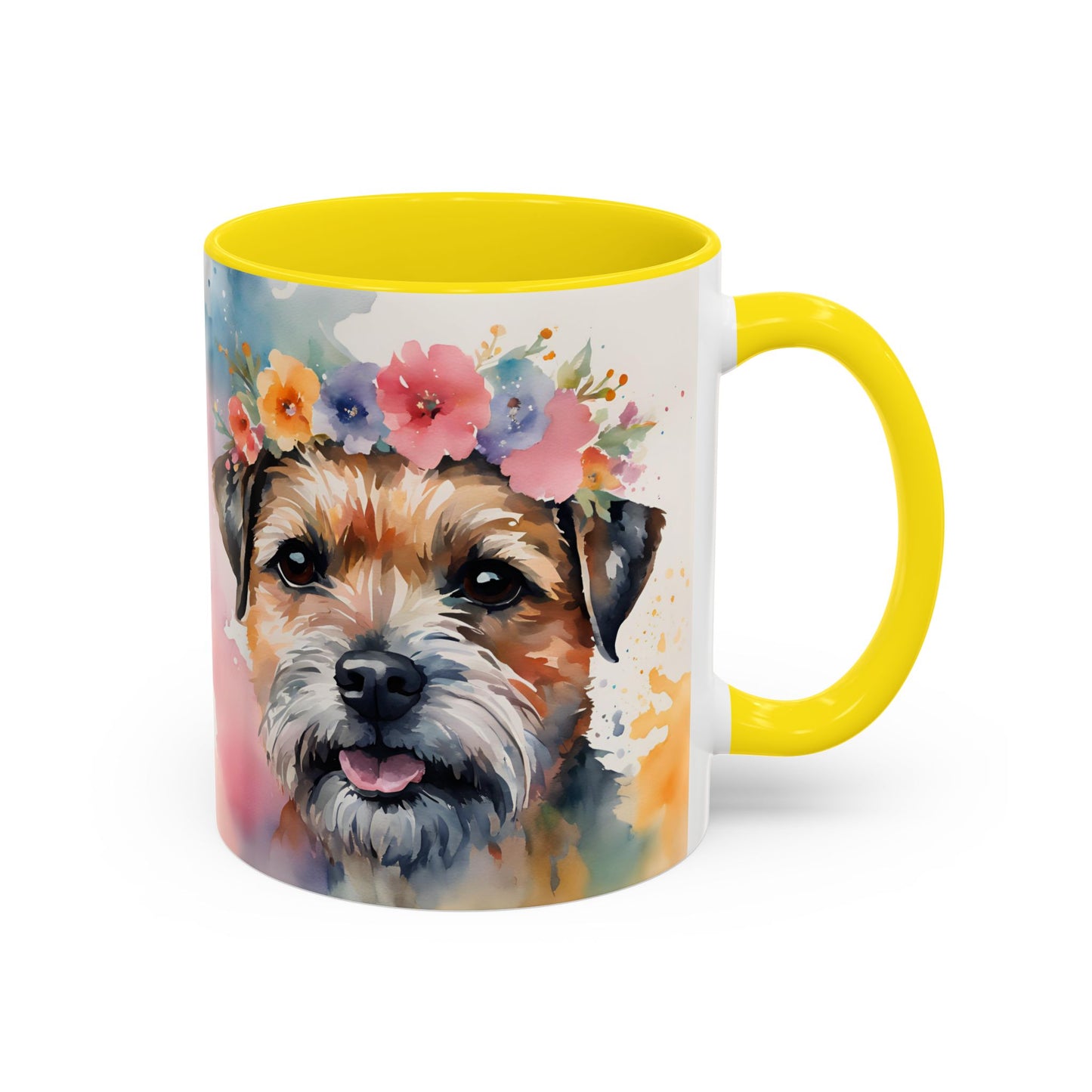 Border Terrier 03 Accent Coffee Mug - Dog Lover Gift