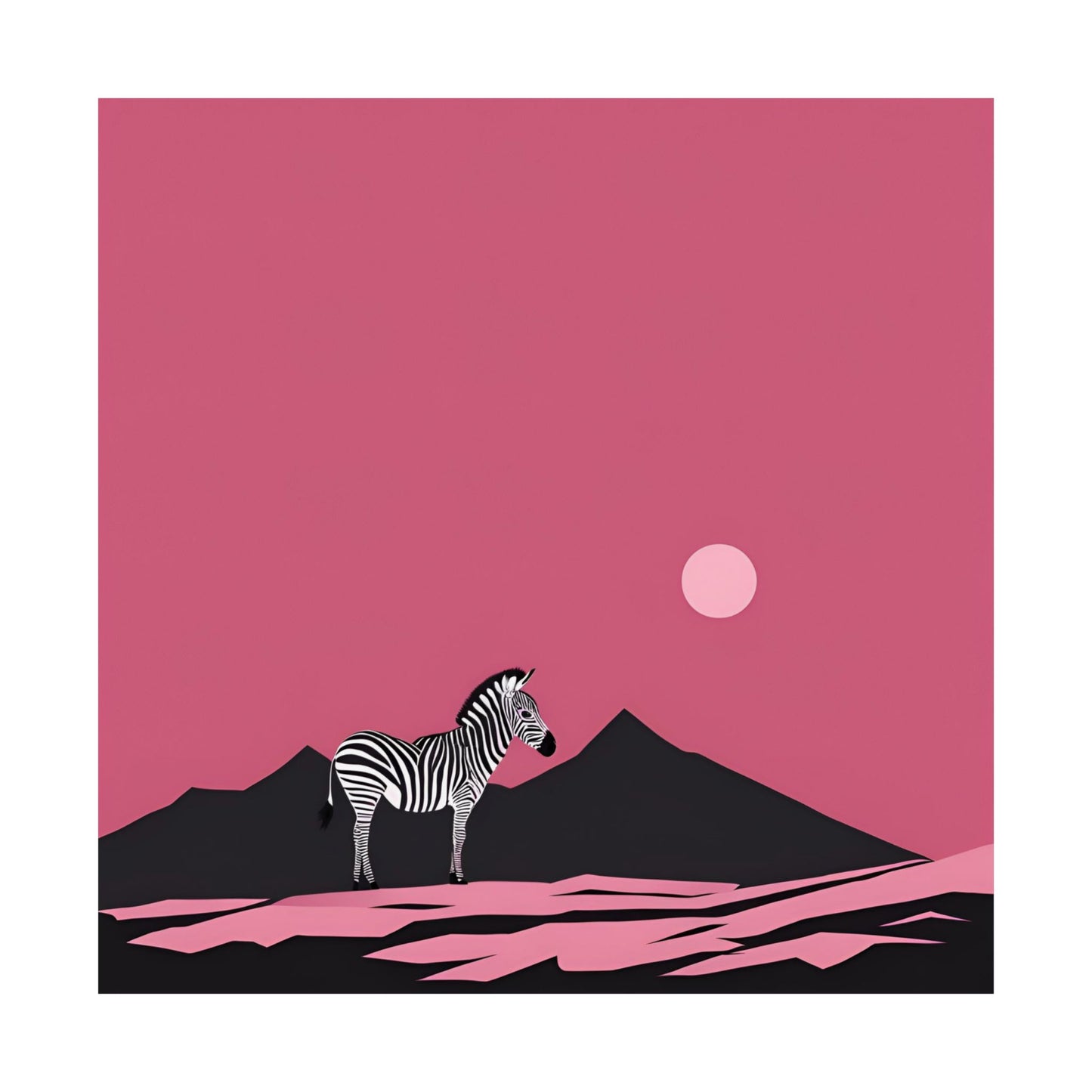Lone Collection Zebra 16 Matte Square Posters