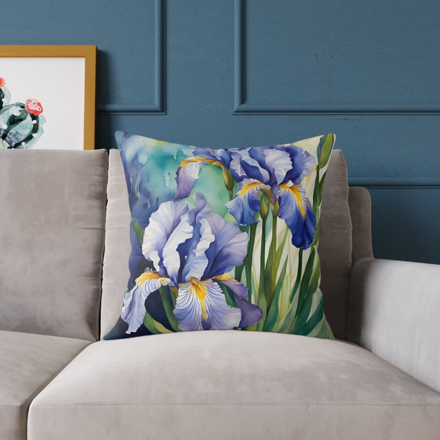 Irises 01 Poly Pillow - Natures Beauty Design