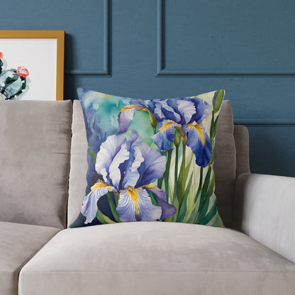 Irises 01 Poly Pillow - Natures Beauty Design