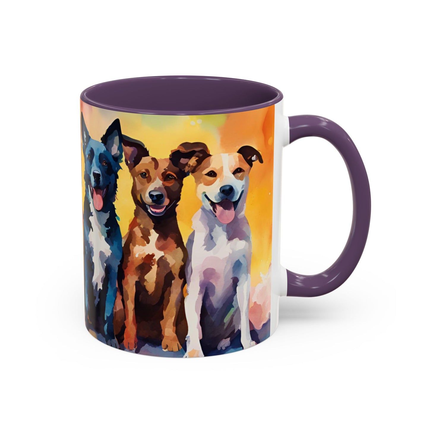 Multicoloured Doggies 3 Accent Mug 11oz