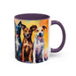 Multicoloured Doggies 3 Accent Mug 11oz