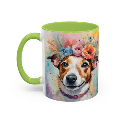 Jack Russell 04 Accent Coffee Mug - Dog Lover Gift