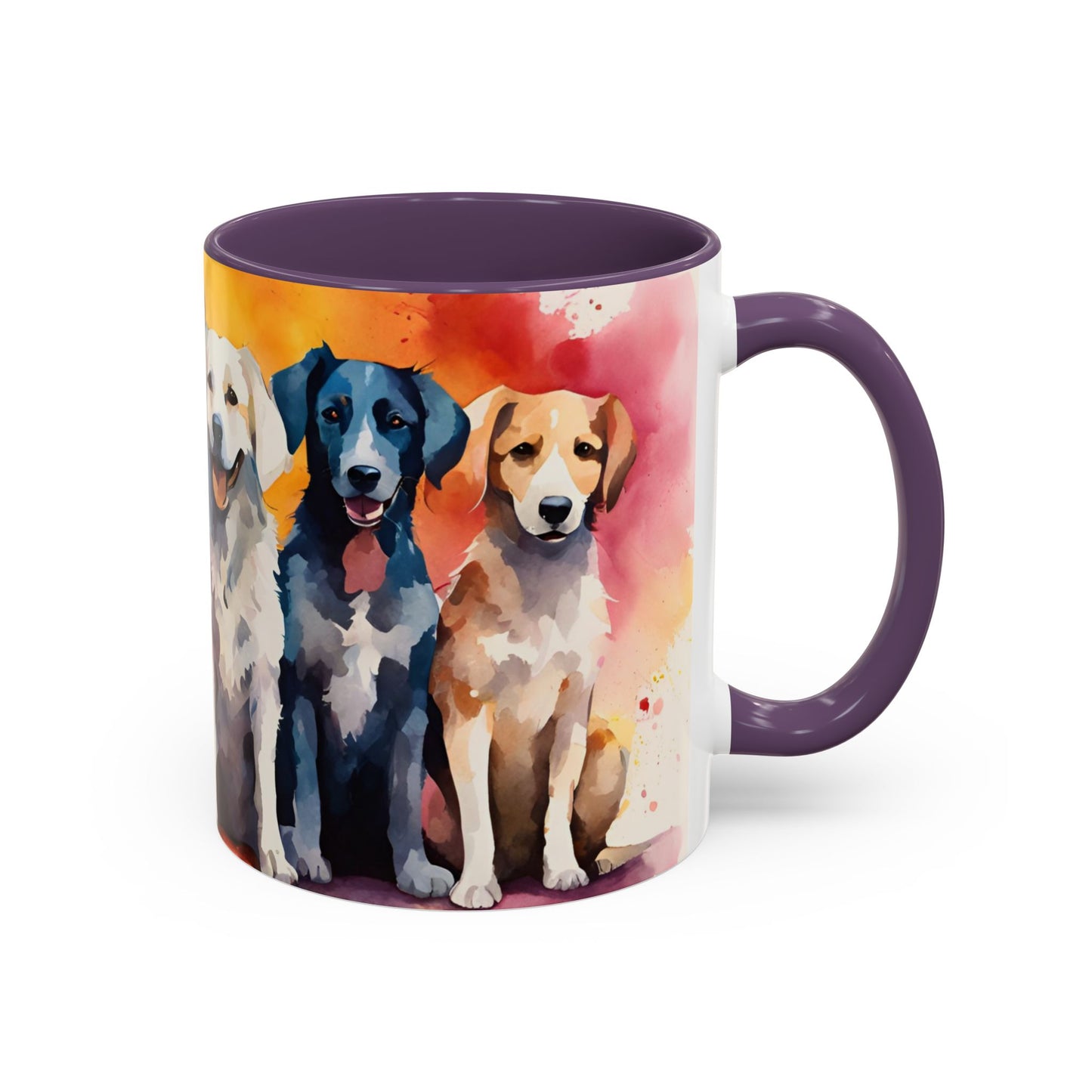 Multicoloured Doggies 7 Accent Mug 11oz