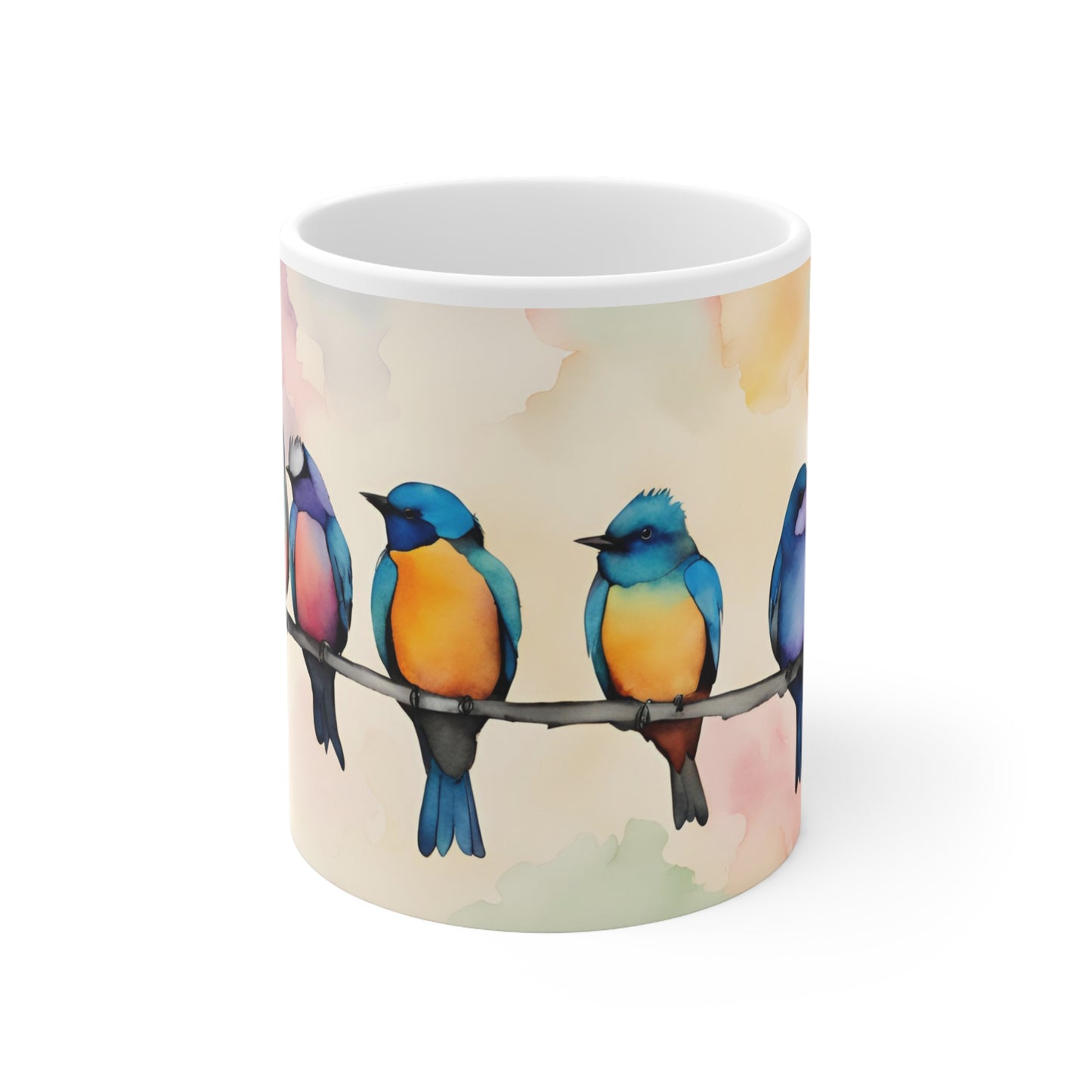 Birdies In A Row 06 Mug - Nature's Beauty Collection