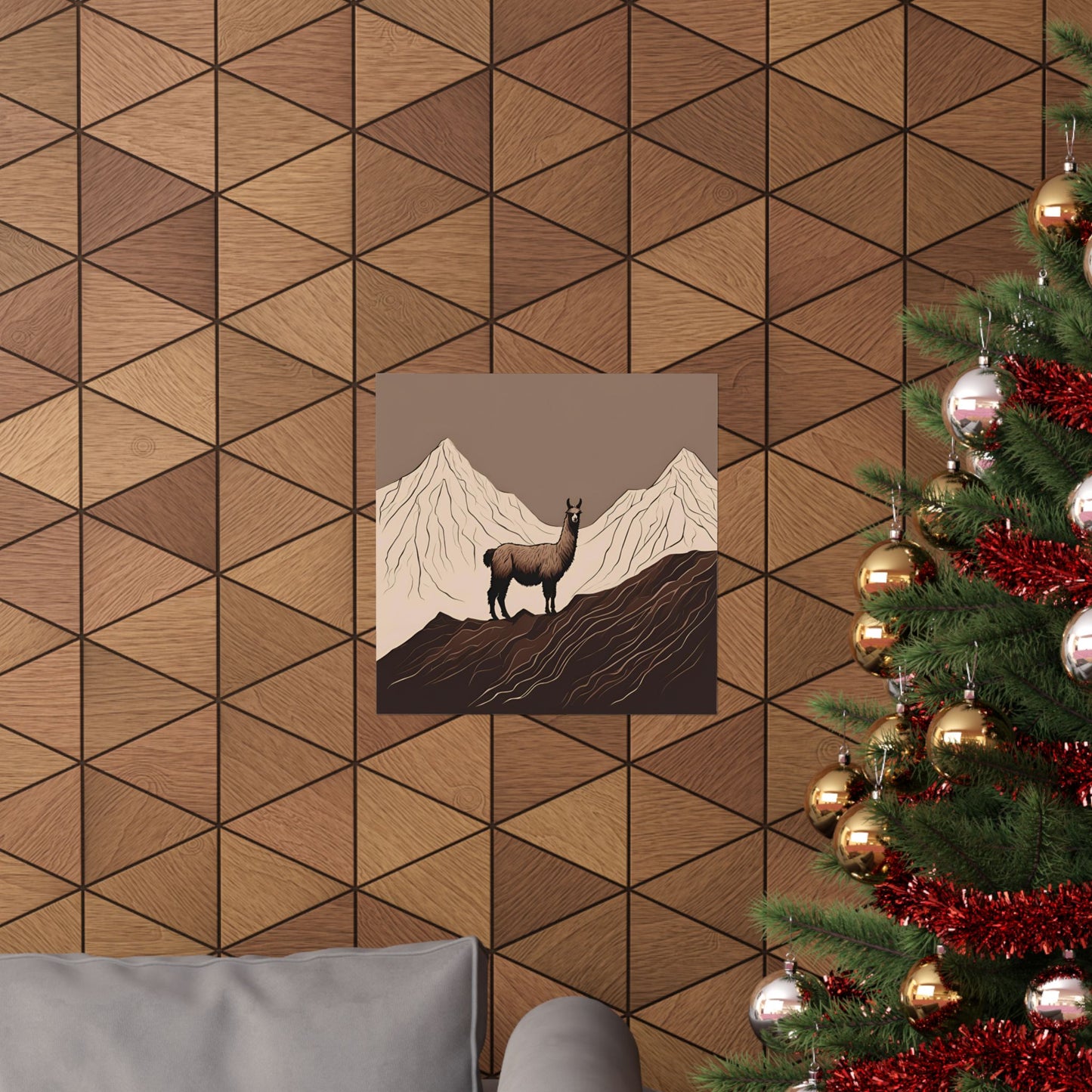 Lone Collection Llama 2 Matte Square Posters