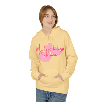 (Personalizable) My Heart Belongs To NAME Unisex Valentines Hoodie