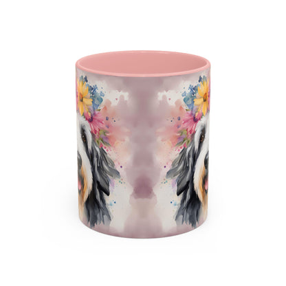 Bearded Collie 01 Accent Coffee Mug - Dog Lover Gift
